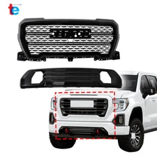 For 2019 2020 2021 GMC Sierra 1500 Front Lower Bumper Filler & Upper Grille