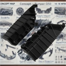 Black Front Bumper Stiffener Bracket Left &Right For Infiniti Q50 2014-2022 2018