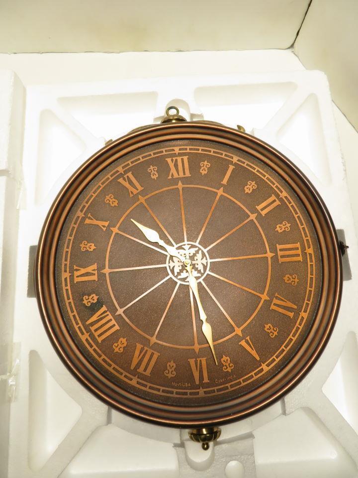 Bombay Winthrop Train Station Wall Clock Double Sided 20”x28”x3” NEW eBay