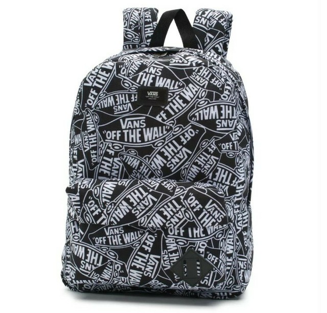 vans off the wall backpack grey