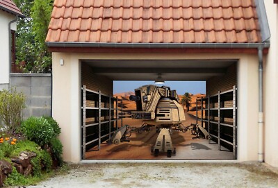 3D Desert Robot U479 Garage Door Murals Wall Print Decal Wall US Eve 2023