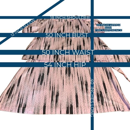 VINTAGE CIRCA 1990'S TRIFLES PINK & BLACK ABSTRACT PRINT WRAP DRESS SZ 24 - Picture 11 of 11