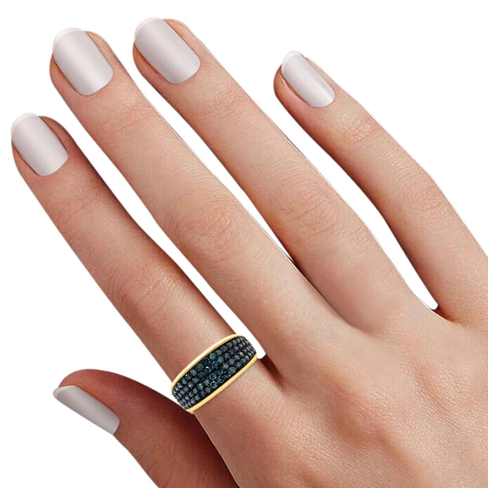 Anel aglomerado de diamante natural 0,90 CT em ouro maciço 10 - Imagem 4 de 4