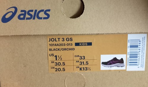 Mädchen Asics Jolt 3 Turnschuhe Schuhe Original Sneaker Schwarz Neu - Bild 11 von 18