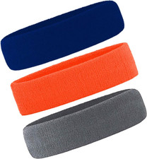 3 Pack Men  Women Sweatband Headband Terry Cloth Moisture Wicking for Sports Te