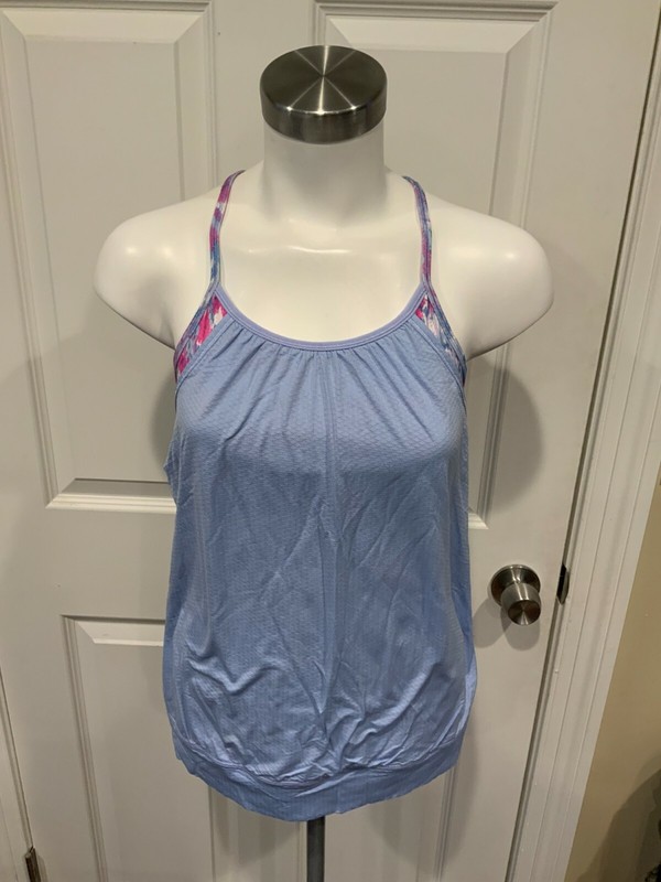 Ivivva Girls Blue Racerback Athletic Tank Top, Size 14