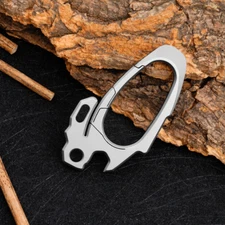 Titanium Keychain Multi Tool Pry Bar Crowbar Wrench Bottle Opener Outdoor EDC