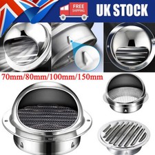 Stainless Steel Wall Air Vent Ducting Ventilation Exhaust Grille Cover Outlet uk