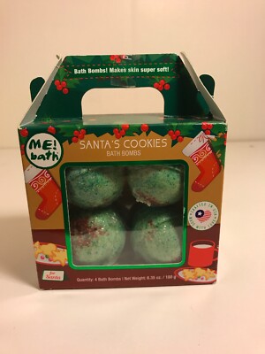 Me! Bath Target Santa's Cookies 4 Green Bath Bombs Boxed