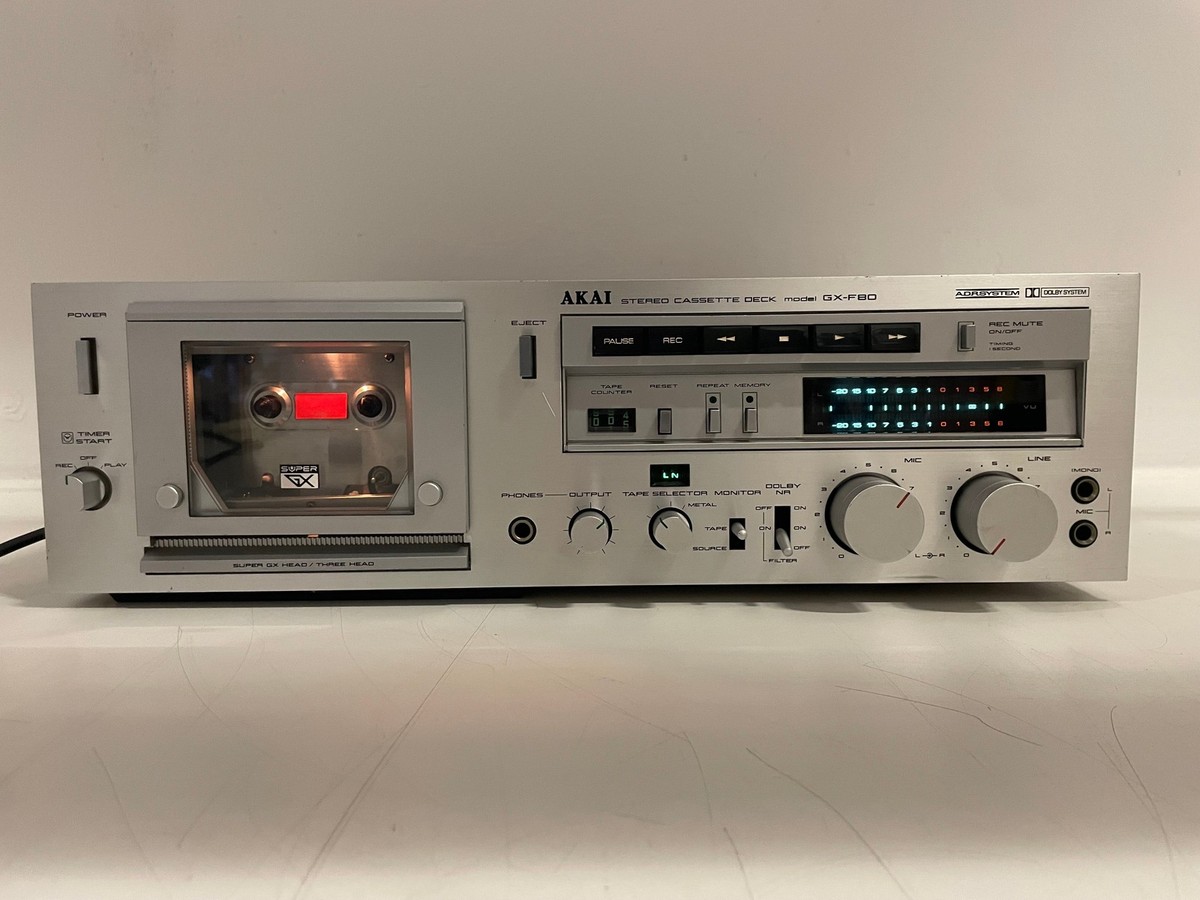【GW限定値下げ‼】AKAI ステレオカセットデッキ「GX-F80」 ジャンク品 Akai - GX-F80 - Stereo Cassette Deck - GX-Head - 3-Head - Serviced