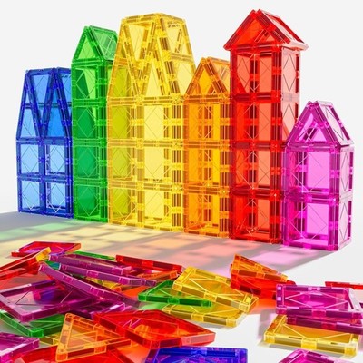20PCS Magnetic Tiles Building Blocks STEM Learning Toy for Kids Boys Girls