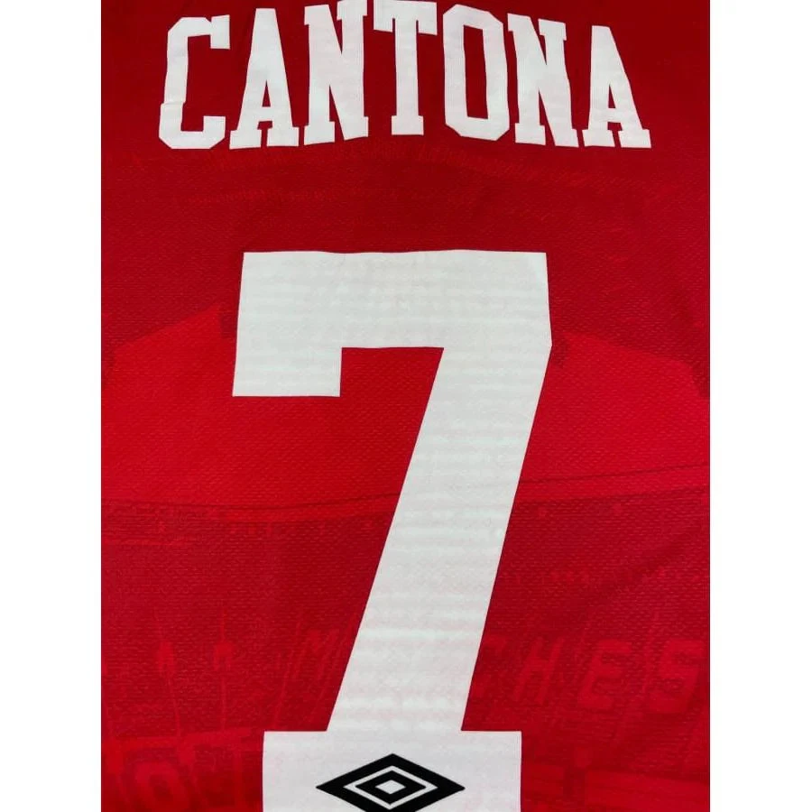Maillot football vintage domicile Manchester United #7 Cantona saison 1994-1995 - Photo 2/4