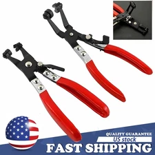 2x Hose Clamp Pliers Car Water Pipe Fuel Coolant Spring Bundle Removal Tools US