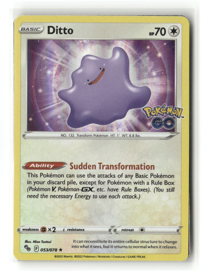 Numel (Peelable Ditto) 013/078 C Pokemon GO Pokemon Reverse Holo LP