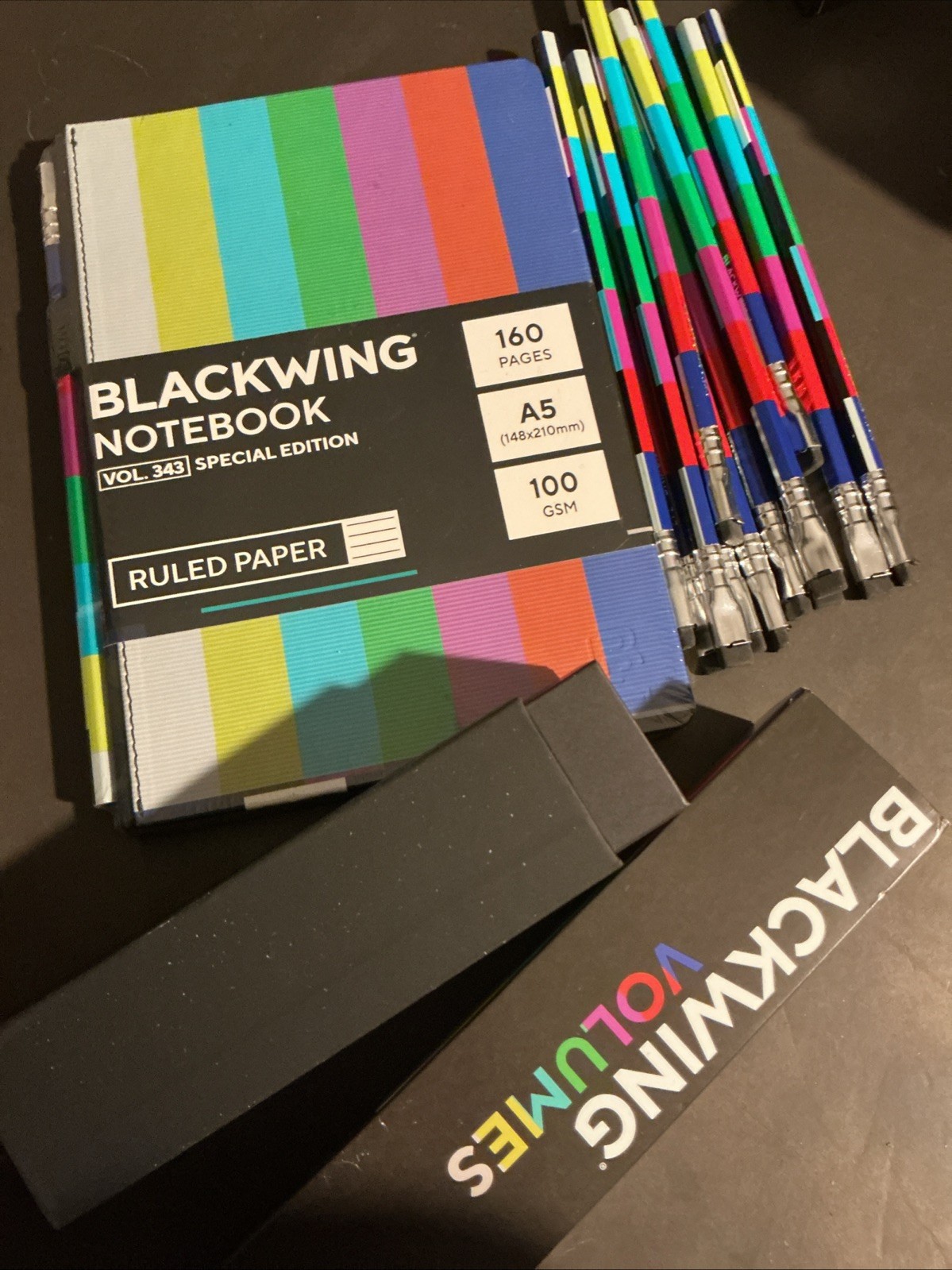 Blackwing Volume 343 Notebook - Broadcast TV + Box Of Volume 343- 12 Pencils