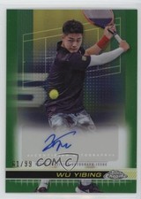 2024 Topps Chrome I Green Grass Court Refractor 61/99 Wu Yibing Auto pe8