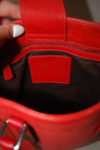 Rare Vintage Coach Bonnie Legacy Slim Tote Red Cowhid… - Gem