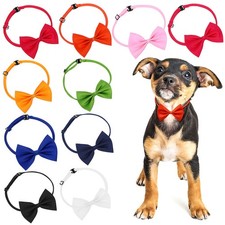 10 Pcs Puppy Collar with Bow Pet Accessories for Dogs Bows Collars