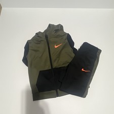 Nike Therma-FIT Boys Size 6 Full Zip Hooded Fleece Colorblock Hoodie Pockets