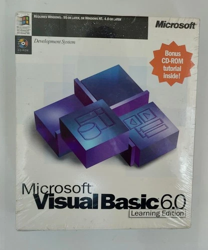 Microsoft Visual Basic 6.0 Learning Edition Sealed Slighlty Crushed