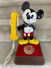 Vintage Mickey Mouse Landline Rotary Dial Telephone 1976 - Works
