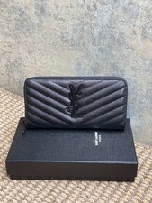 Saint Laurent Cassandre Matelass&eacute; Zip Around Long Wallet