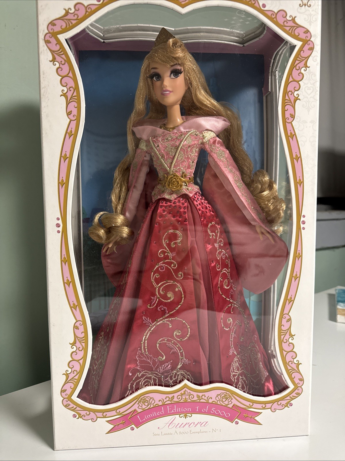 Disney Store Limited Edition Aurora 17" Doll, PINK DRESS SLE