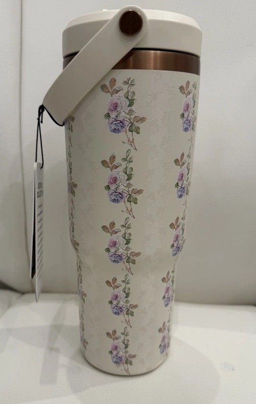 Hydrapeak Artisan Collection 32oz Ivory With Roses