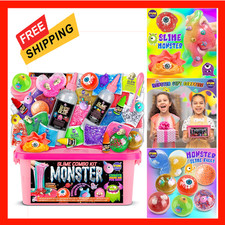 Monster Slime Kit for Kids Includes Glow in Dark and Photochromic Slime Making