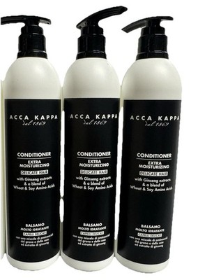 3 PACK Acca Kappa White Moss Conditioner Delicate Hair 10oz 300mL Pump Ginseng