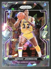 Magic Johnson 2021-22 Panini Prizm SILVER ICE PRIZM Parallel Insert Card no.248