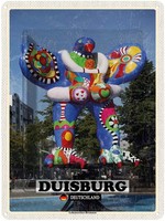 Blechschild 40X30 Cm Duisburg Lebensretter-Brunnen Abenteuer Reisen StraßE Stadt