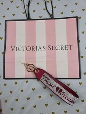 Victoria Secret BLING wristlet strap keychain Rhinestone Handle HEART BREAKER