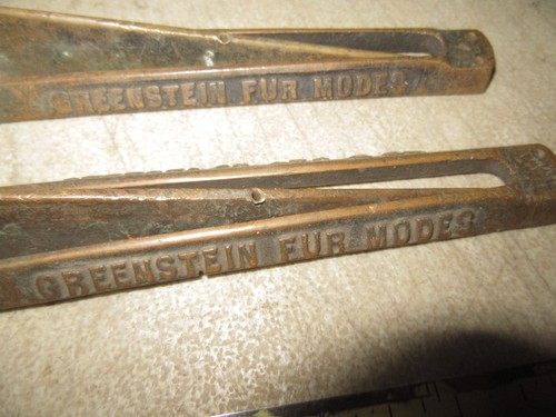 Vtg Greenstein Fur Modes Brass fur/leather stretching tool Patent # 18789931 - Picture 3 of 10