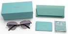 TIFFANY & CO. TF3107-K-B GOLD-PLATED CAT EYE GRADIENT BROWN/BLUE SUNGLASSES — photo 1