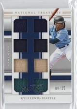 2020 National Treasures Game Gear Materials Eights Holo Gold /25 Kyle Lewis 0ba6