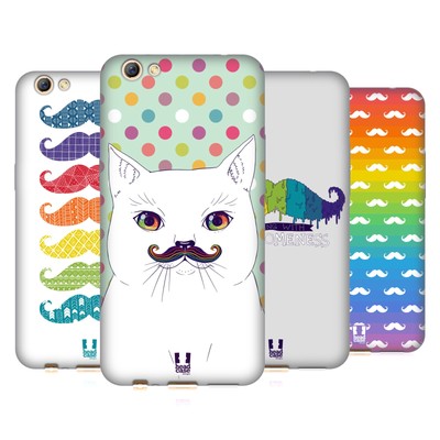 HEAD CASE DESIGNS RAINBOW MOUSTACHE SOFT GEL CASE FOR OPPO PHONES
