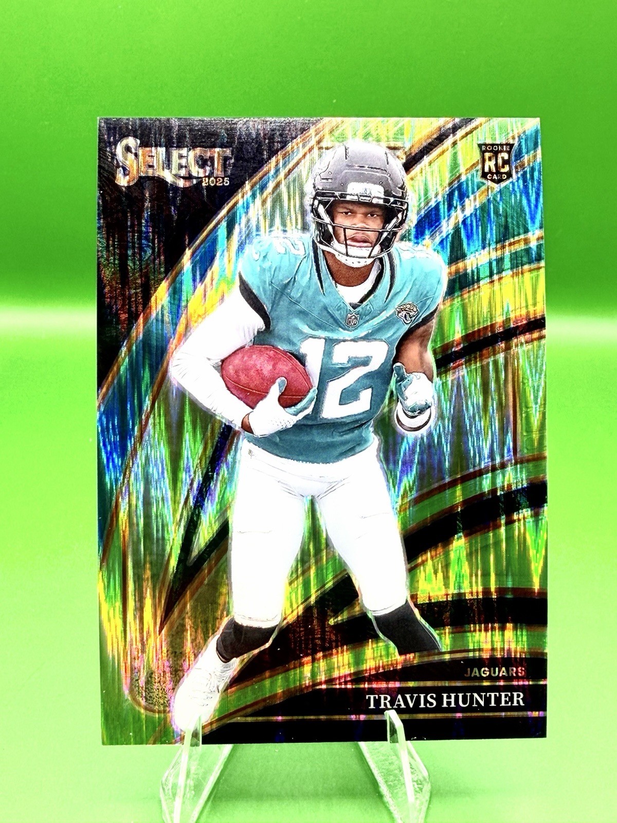2025 Panini Select - Club Level Travis Hunter #228 Neon Green Shock Prizm /699