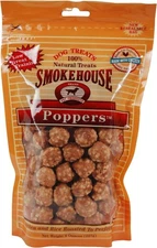Smokehouse 100-Percent Natural Roasted Chicken Poppers Dog Treats 8-Ounce