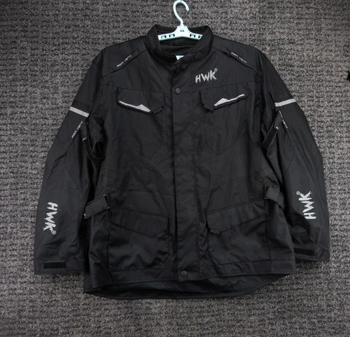 HWK Motorcycle Riding Jacket Mens 5XL Black Adventure Tour Air Vent Reflective - product listing photo
