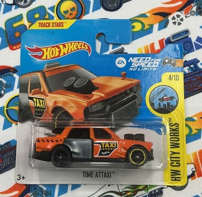Hot Wheels (2017) Time Attaxi HW City Works NEED FOR SPEED Short Card MOC!!!