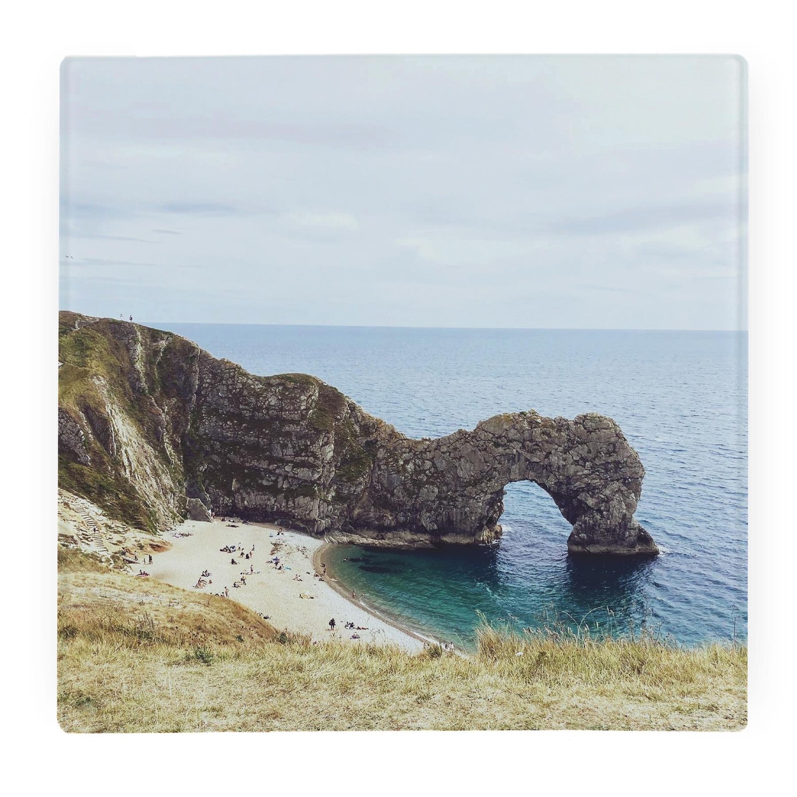 Durdle Door Square Glass Worktop Protector/Trivet - Dorset Coastal Gifts