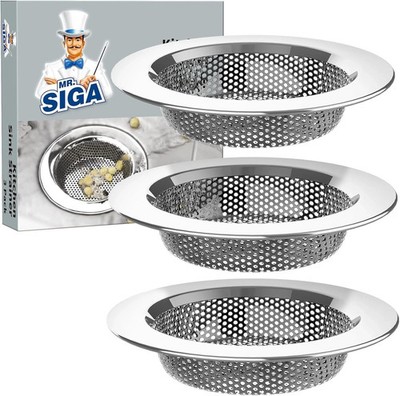 3er Pack MR.SIGA Küchenspüle Sieb, Edelstahl Spüle Abflusssieb 3 Zoll