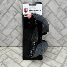 NWT Guardian Safety Sunglasses TP826 Black Wrap Frames