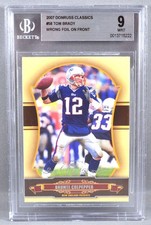 2007 Donruss Classics Tom Brady ERROR Daunte Culpepper #58 BGS 9 MINT PATRIOTS