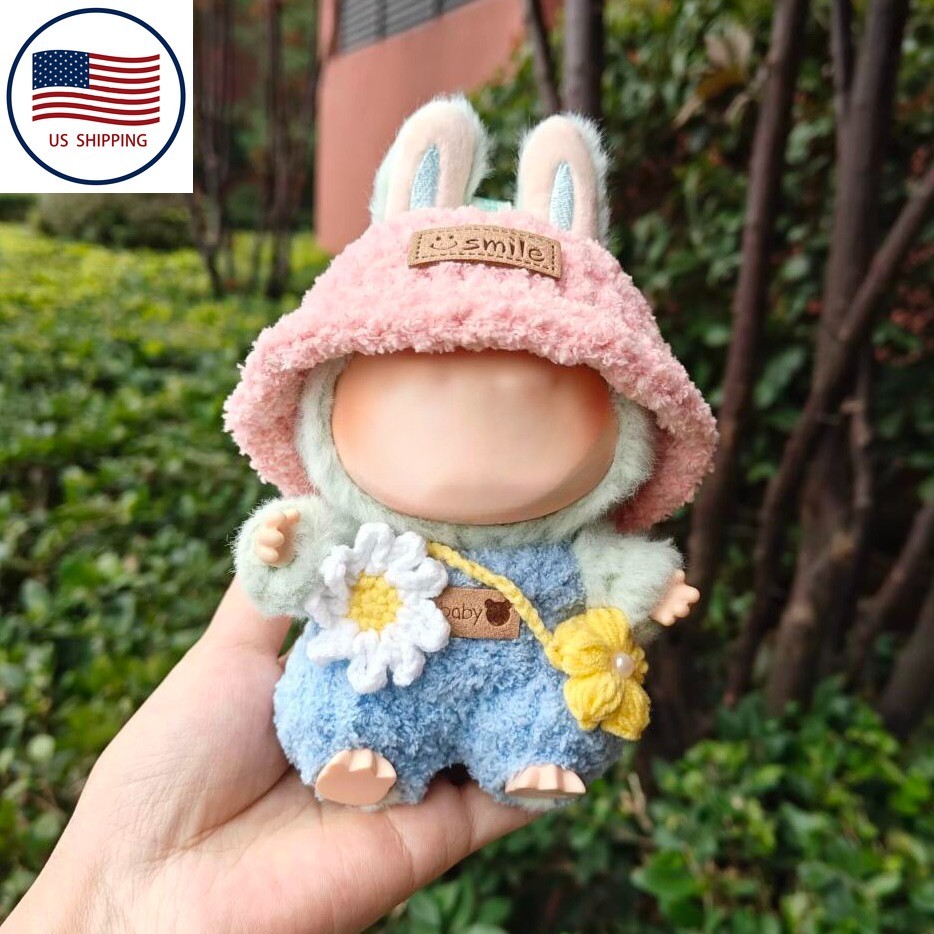 Handmade Spring Flower Outfit with Hat for Labu Doll