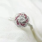 2Ct Art Deco Vintage Style Lab Created Diamond Engagement 14K White Gold FN Ring