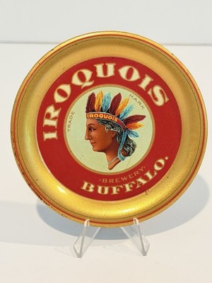 ATQ IROQUOIS BREWERY ADVERTISING TIN TIP TRAY 4-1/8 . Buffalo, NY