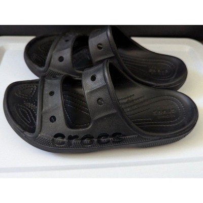 Crocs Unisex Adult Classic Black Slip On Sandals Men's 5 Women's 7