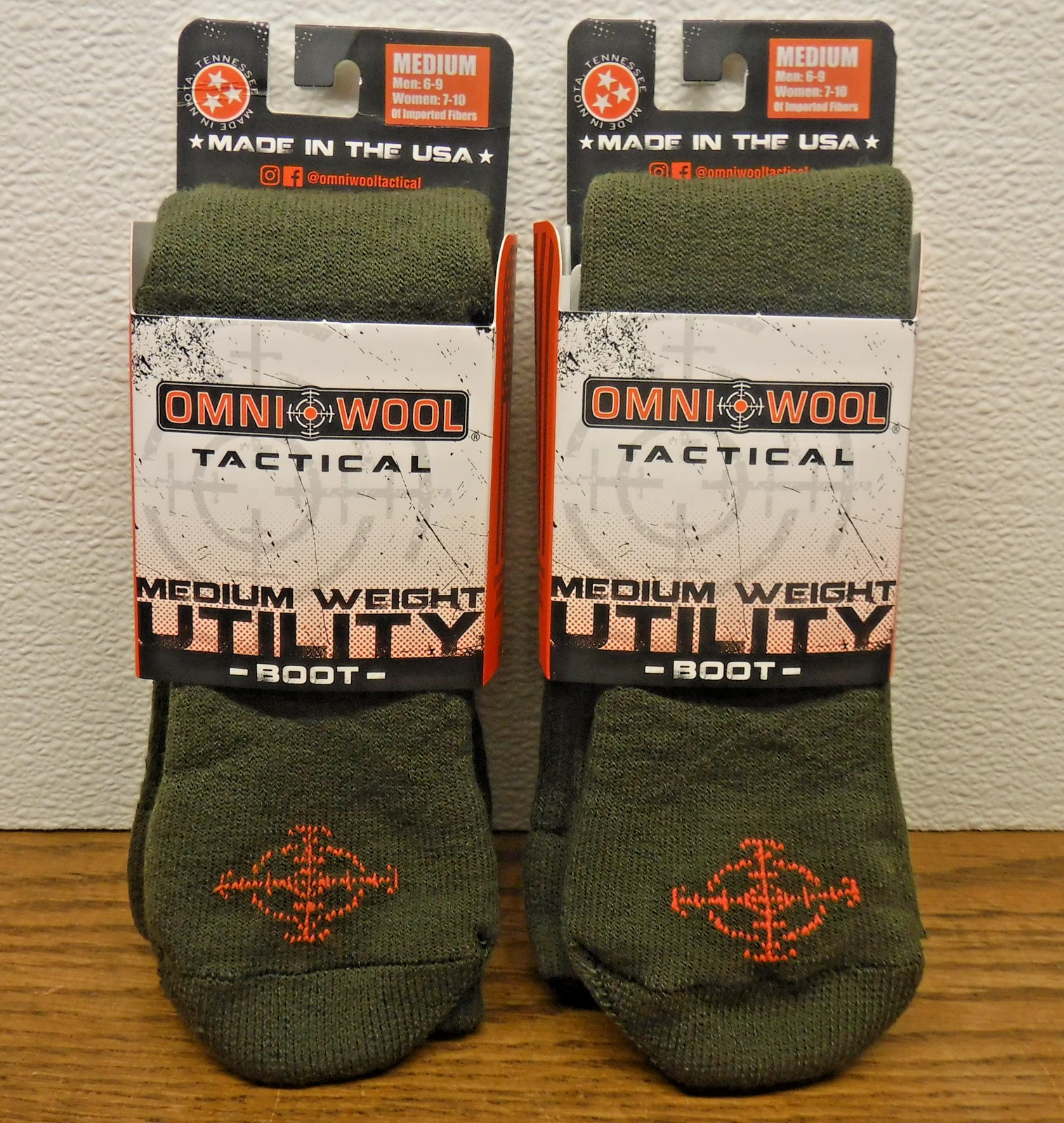 2pr Omni Wool Tactical Medium Weight Utility Boot Socks Men sz 6-9 Women sz 7-10
Opens in a new wind